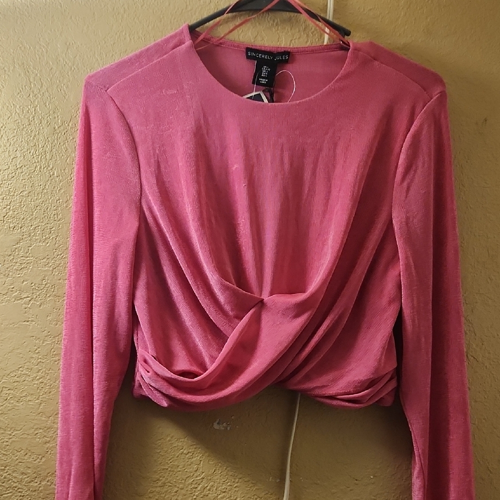 Rachel Zoe Fuchsia Draped Blouse